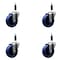 Service Caster 4'' SS Solid Poly Wheel Swivel 7/8'' Expanding Stem Caster Set, 4PK SCC-SSEX20S414-SPUS-78-4 - alternate 1